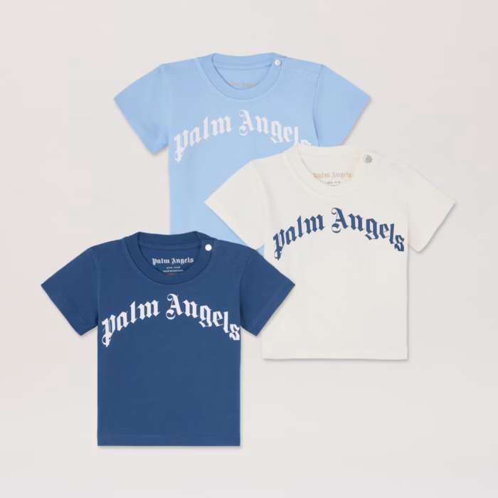 PA CURVED LOGO TRIPACK TSHIRT LIGHT BLUE