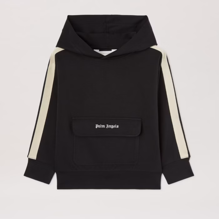 PA NEW TRACK POCKET HOODIE BLACK OFF WHI