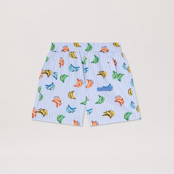 AOP BANANAS  TRAVEL SHORT LIGHT BLUE DUS