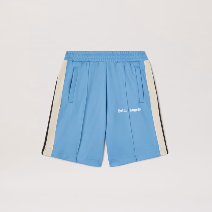PALM ANGELS TRACK SHORT DUSTY BLUE OFF W