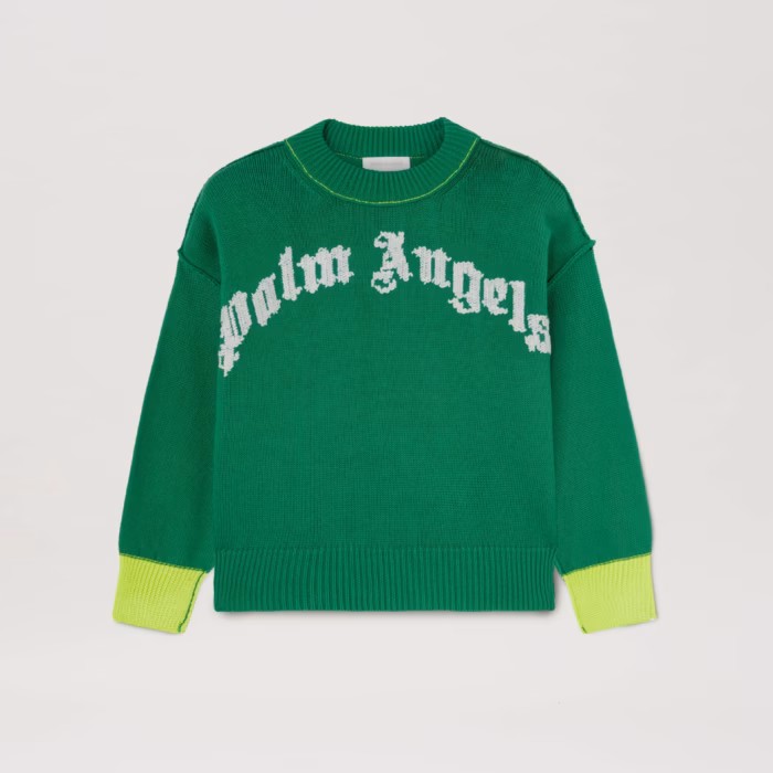 CURVED LOGO KNIT CREW