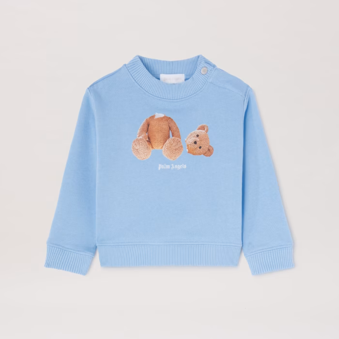 PALM ANGELS BEAR CREWNECK LIGHTBLUE BROW