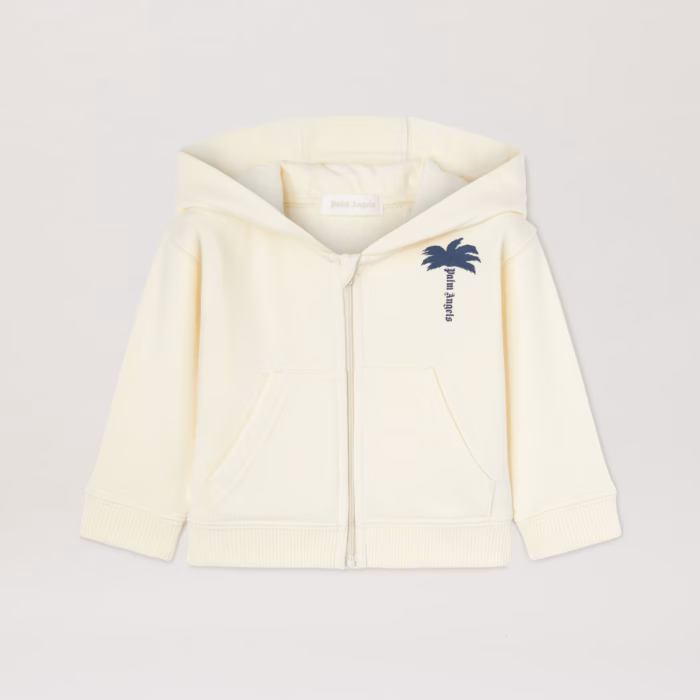 THE PALM LOGO FULL ZIP HOODIE BUTTER BLU