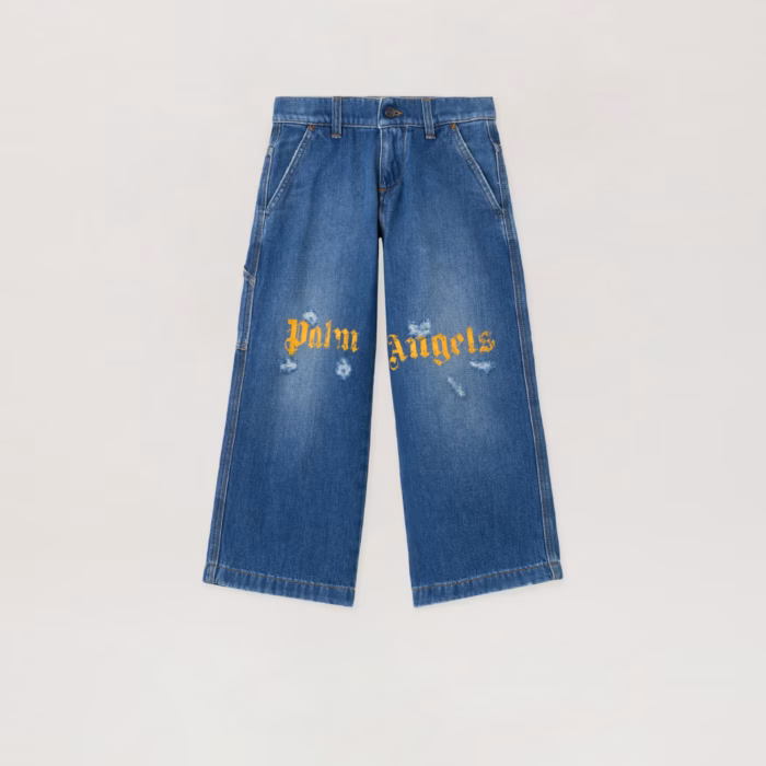 Brushed Logo Denim Pants