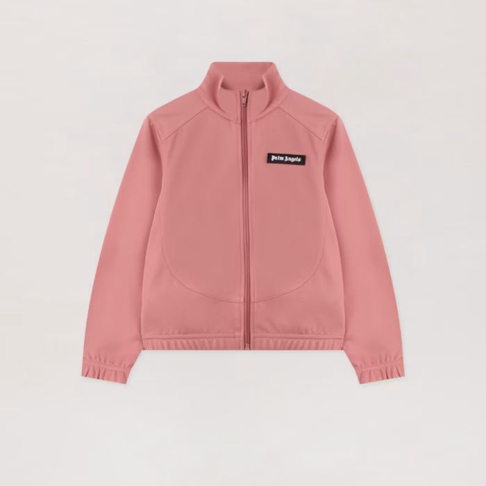 Curved Logo Crop Track Jacket