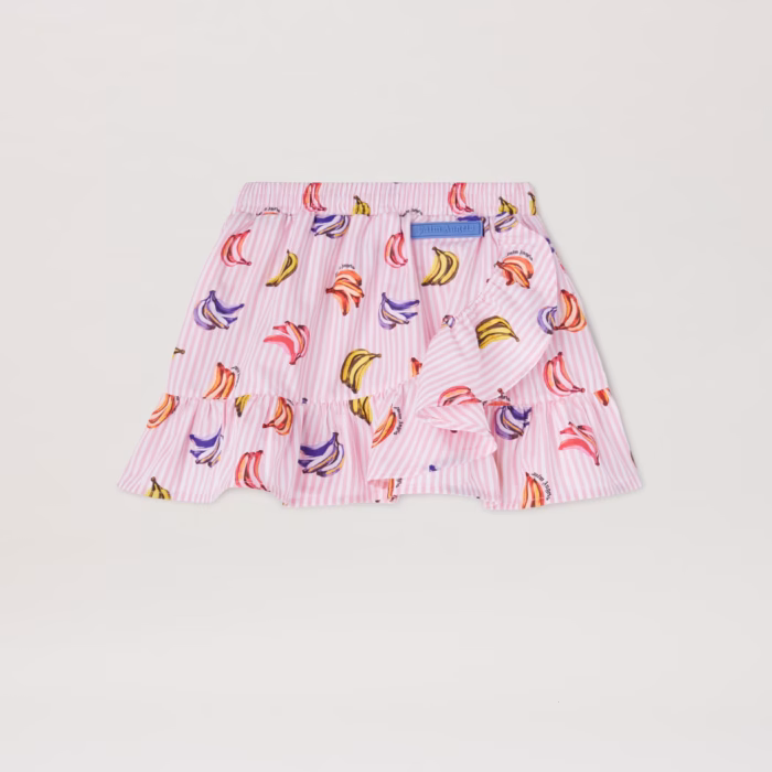 AOP BANANAS MINI SKIRT ROSE PINK DUSTY B