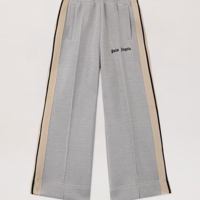 Lurex Wide Leg Track Pants