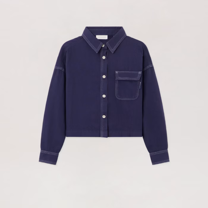 Curved Logo Flannel Shirt