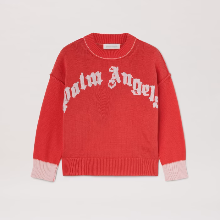 CURVED LOGO KNIT CREW