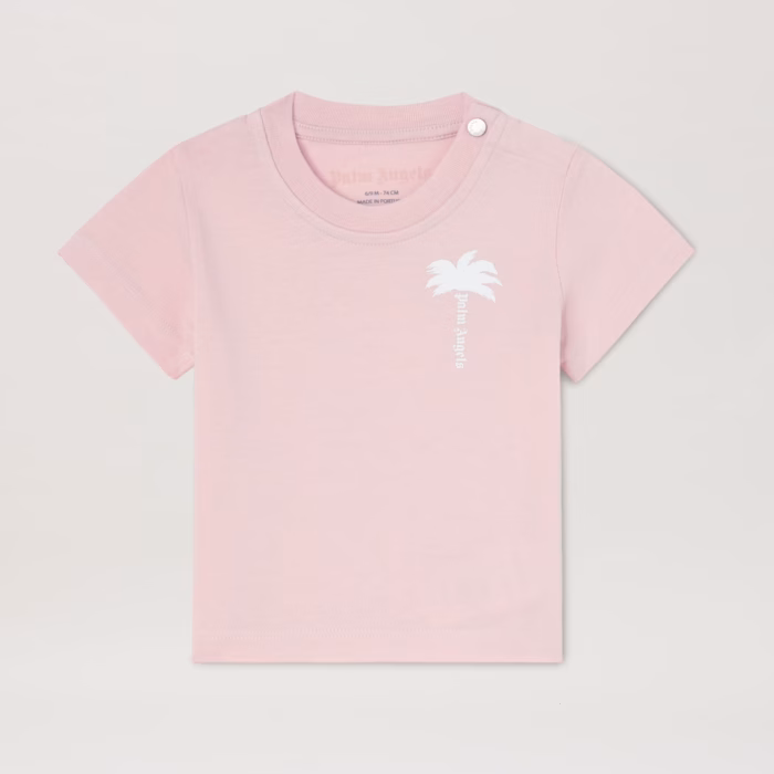 THE PALM LOGO T-SHIRT LIGHT PINK OFFWHIT