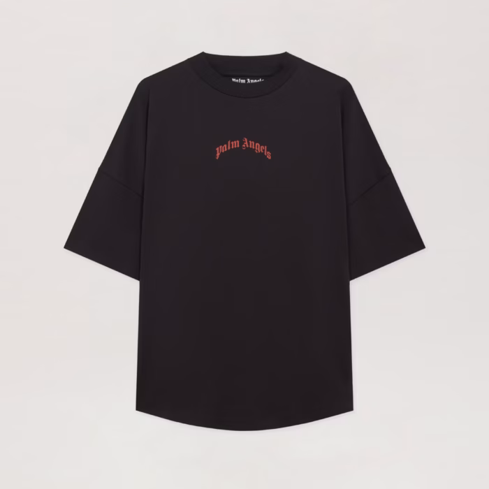 Curved Logo Over T-shirt
