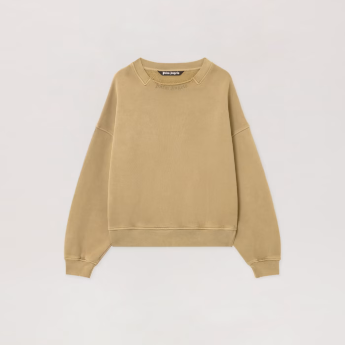 Curved Logo Loose Collar Crew