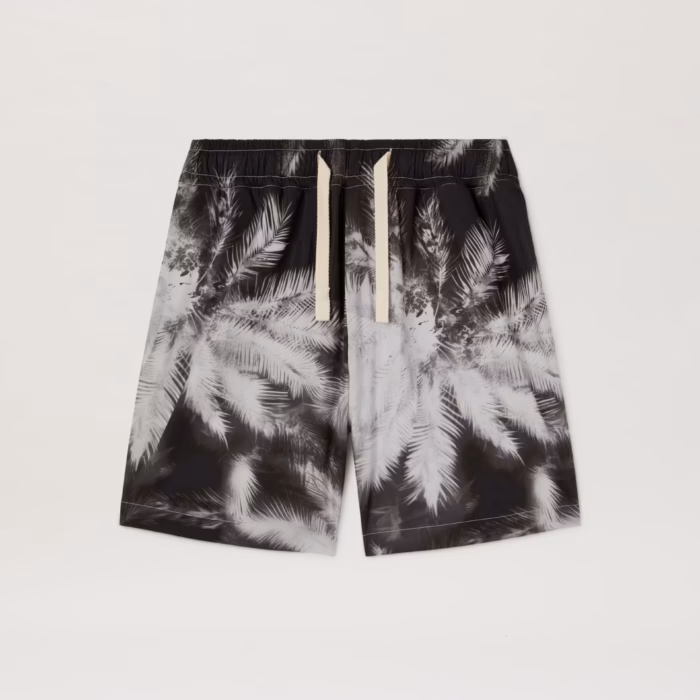 BLACK BLUEPRINT PALMS SHORTS BLACK - OFF
