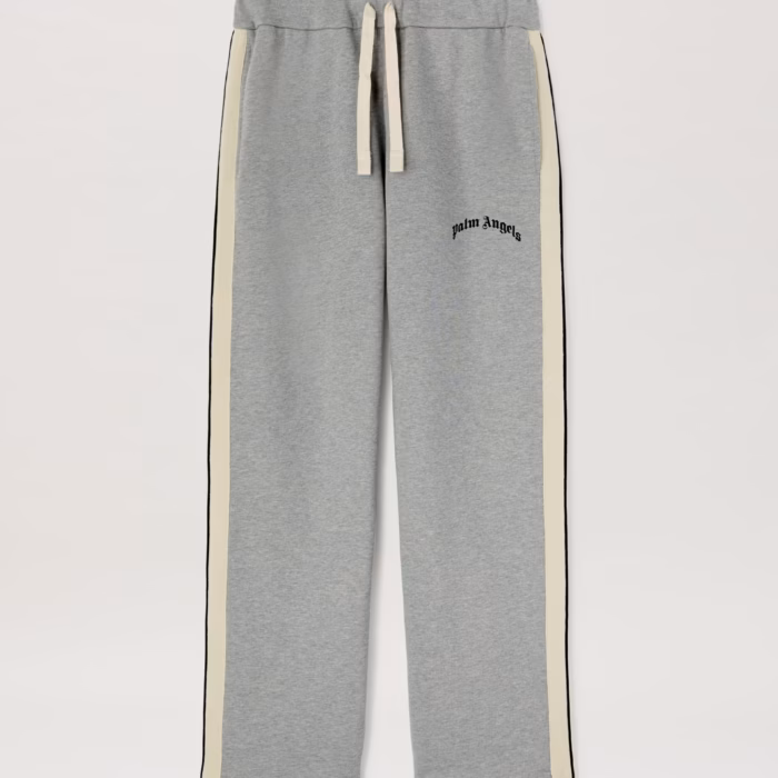 CURVED LOGO TRACK SWEATPANTS GREY MELANG