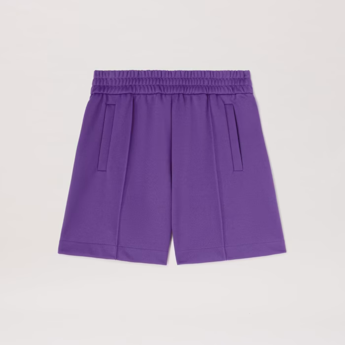 BACK CURVED LOGO TRACK SHORTS PURPLE - O