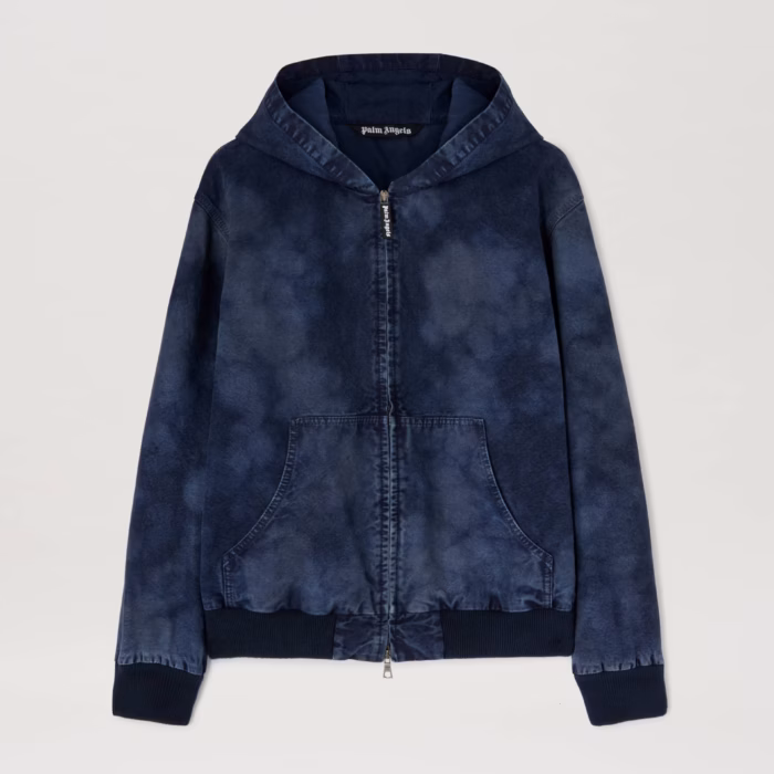 CURVED LOGO CLOUDY BOMBER INDIGO BLUE -