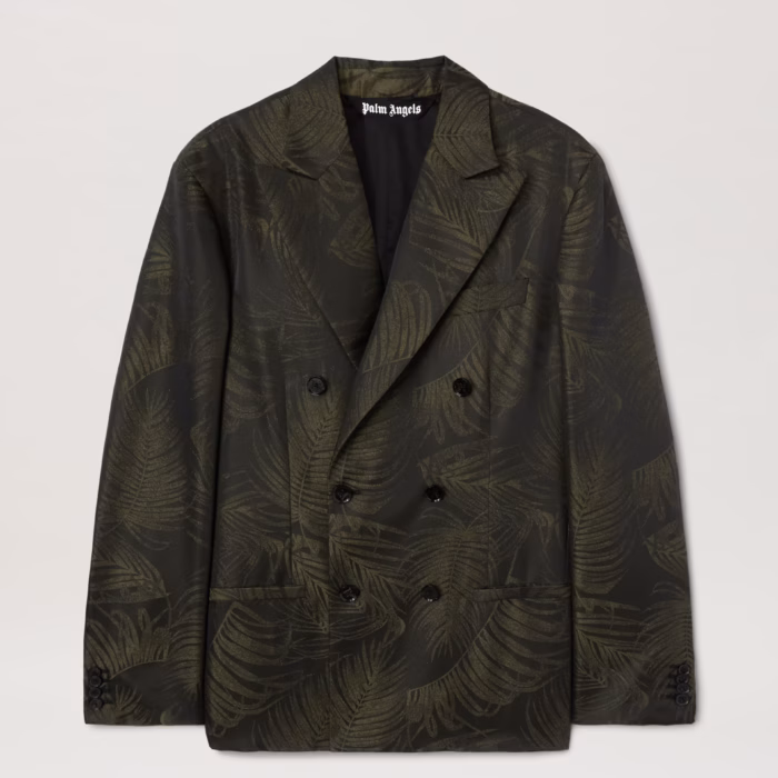 PALMS JACQUARD DB BLAZER MILITARY GREEN