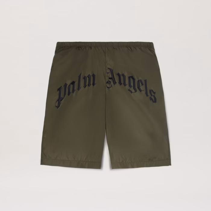 CURVED LOGO SWIMSHORTS MILITARY GREEN -