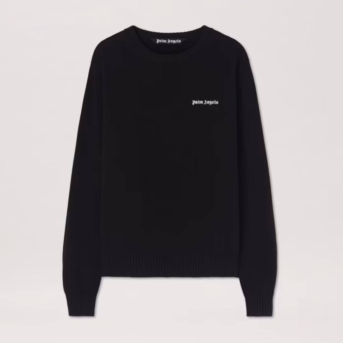 CLASSIC LOGO EMB SWEATER BLACK - OFF WHI
