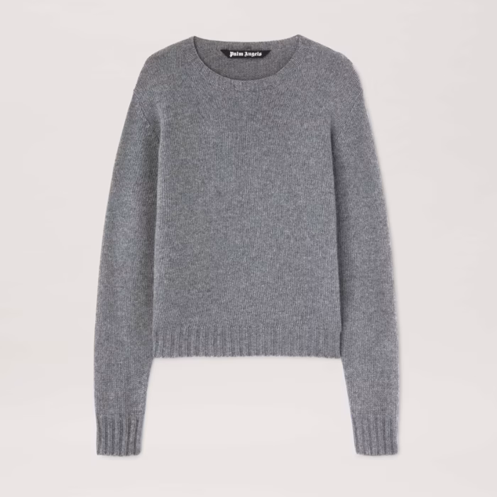 CURVED LOGO SWEATER GREY MELANGE - OFF W