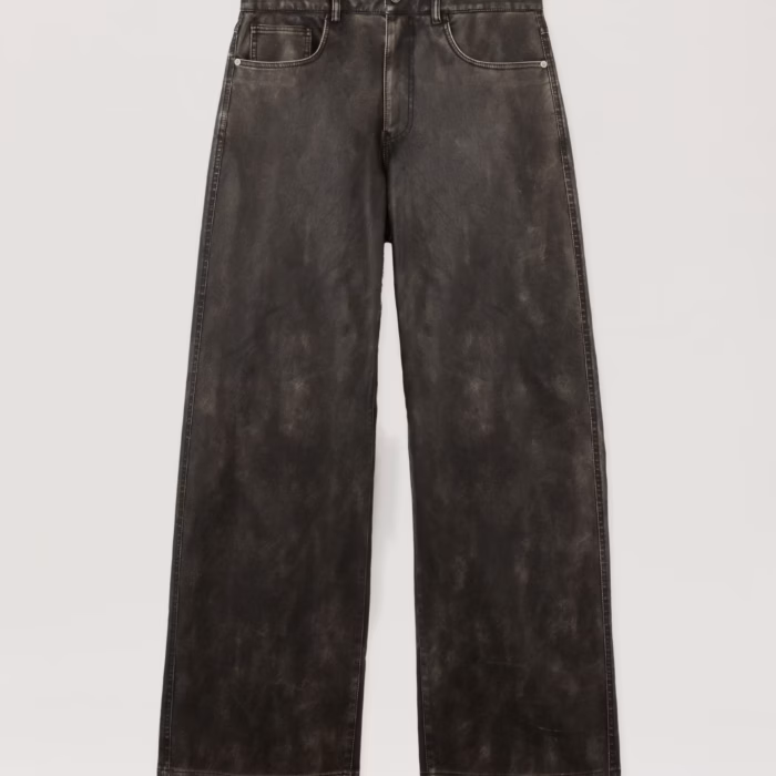 Curved Logo Coated Pants