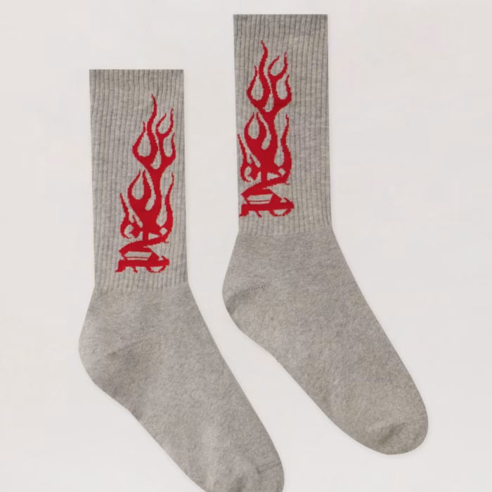 Flames Jacquard Socks