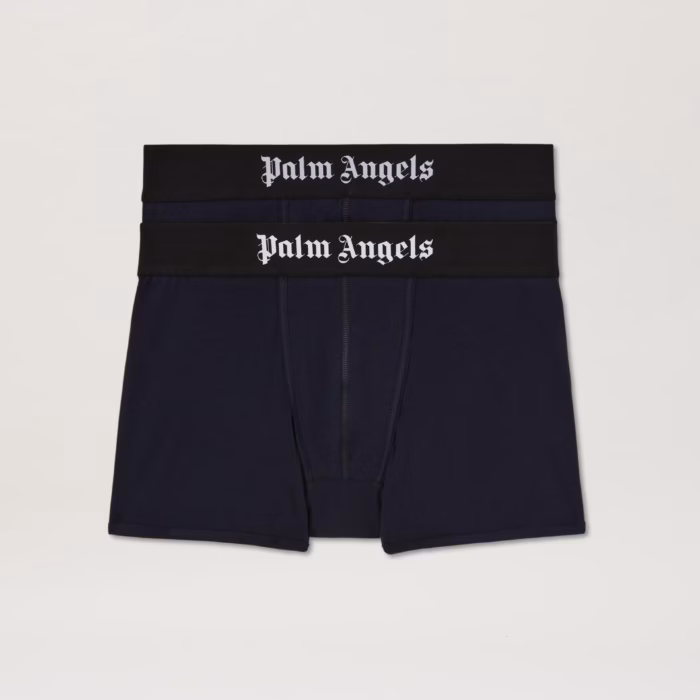 PALM ANGELS BOXER BIPACK NAVY BLUE - BLA