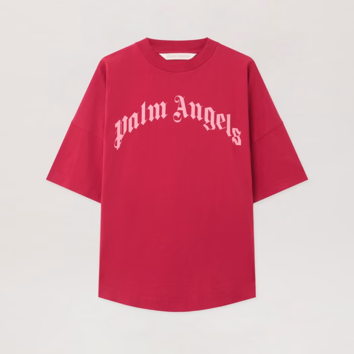 Curved Logo Over T-shirt