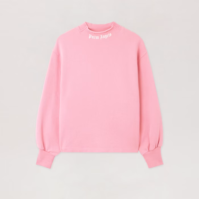 Curved Logo Collar Balloon Sweatshirt