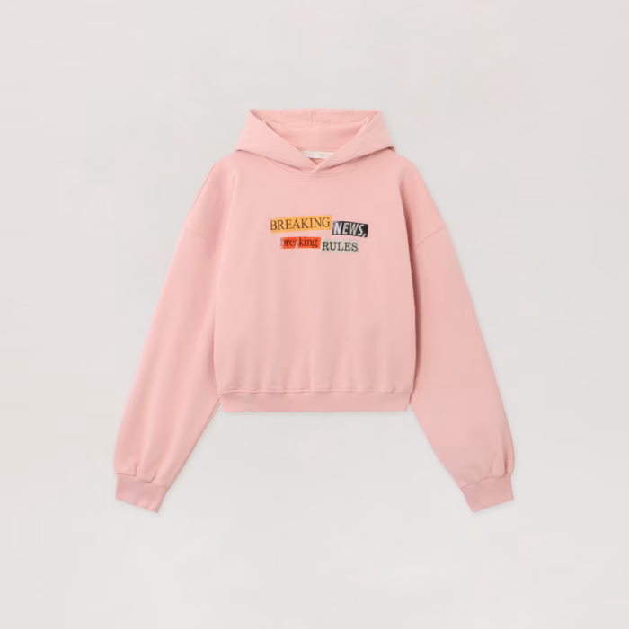 PaXLaTimes Quote Crop Hoodie