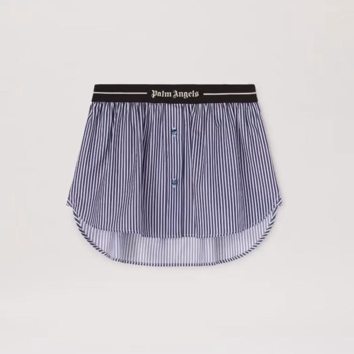 CLASSIC LOGO STRIPED SKIRT NAVY BLUE - O