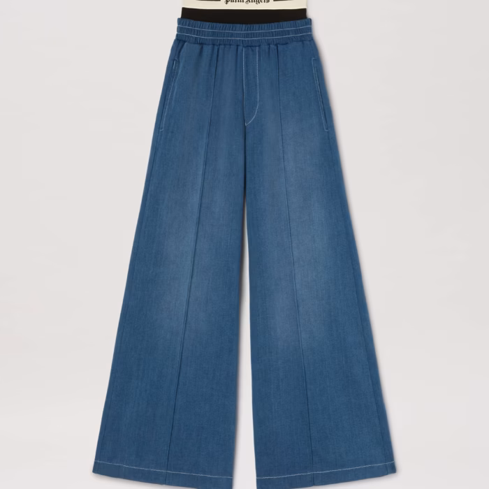 DENIM WASH OVAL PALM SWEATPNT INDIGO BLU