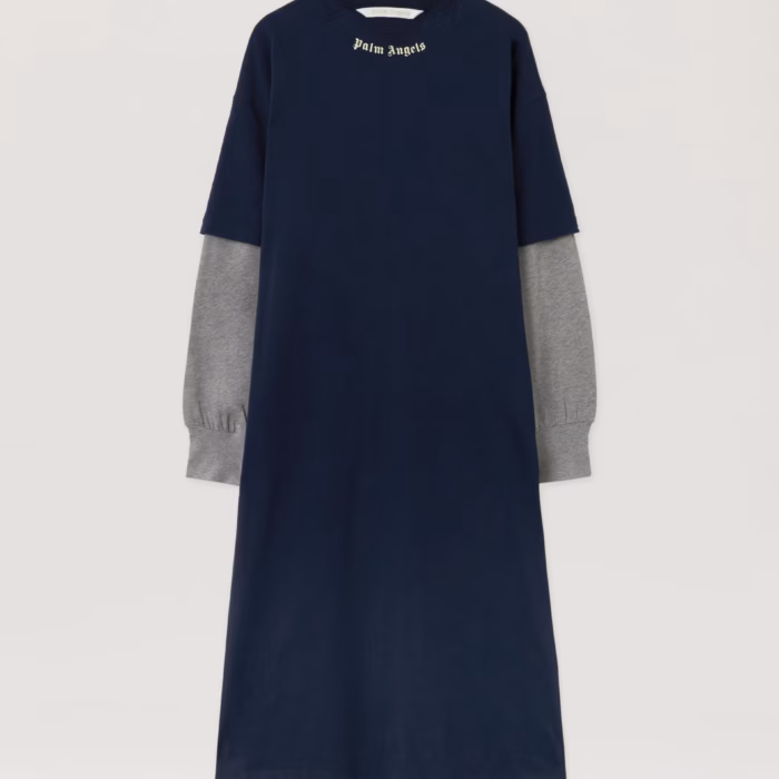 Curved Logo Layered Dress