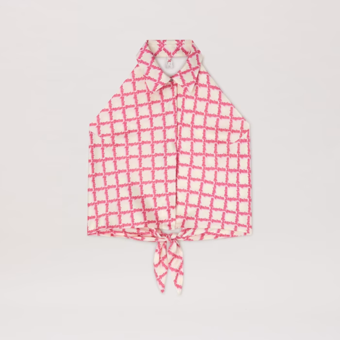 NET LOGO OPEN BACK SHIRT