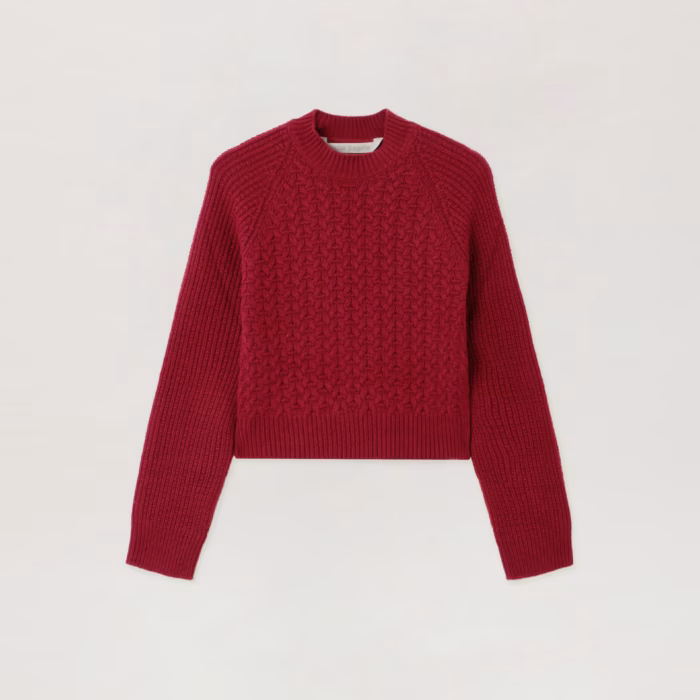 Curved Logo Ribbed Sweater